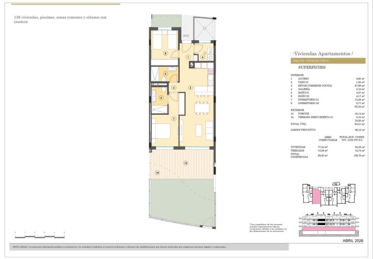 New Build - Apartment -
Finestrat - Campana garden
