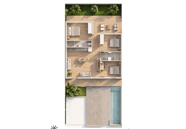 New Build - Bungalow -
Pilar de la Horadada - parques de Andromeda