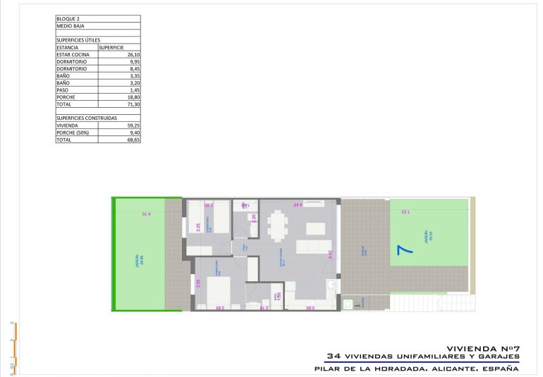 New Build - Bungalow -
Pilar de la Horadada - pueblo