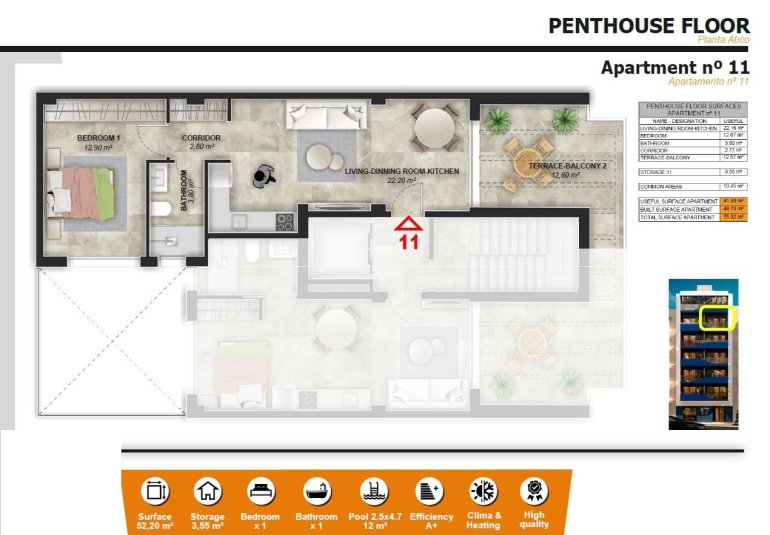 New Build - Penthouse -
Torrevieja - Playa del Acequión