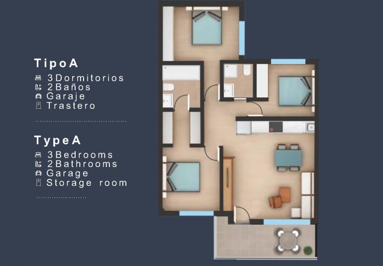 New Build - Top Floor Bungalow -
San Pedro del Pinatar - Los Pinos