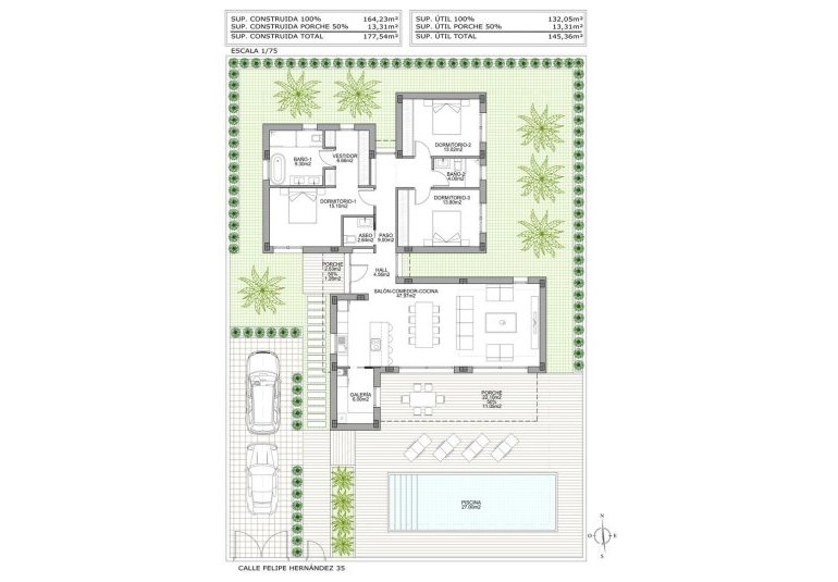 New Build - Villa -
Benijofar - Polideportivo