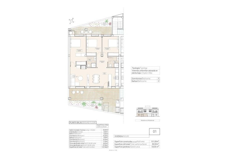 Obra nueva - Bungalow -
Hondón de las Nieves - El Salero