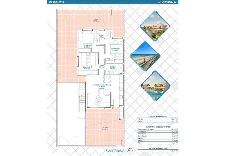 Obra nueva - Bungalow -
Pilar de la Horadada - Lo Monte