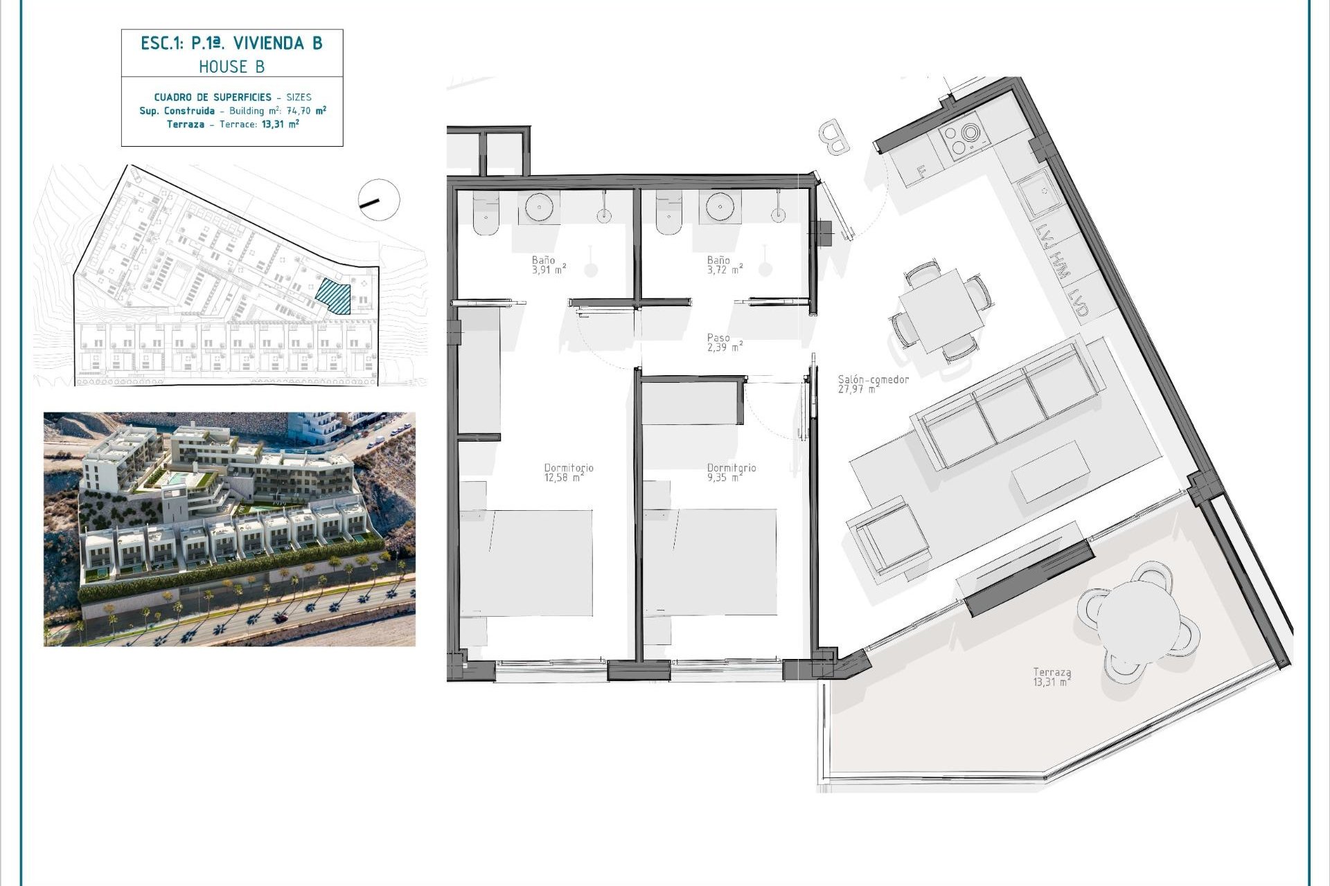 Obra nueva - Piso -
Águilas - Playa del Hornillo