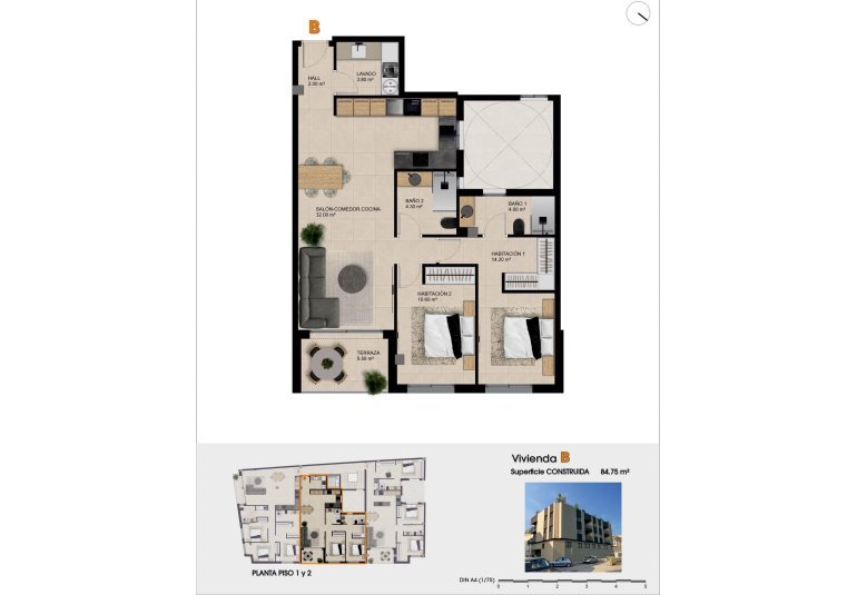 Obra nueva - Piso -
Catral - pueblo