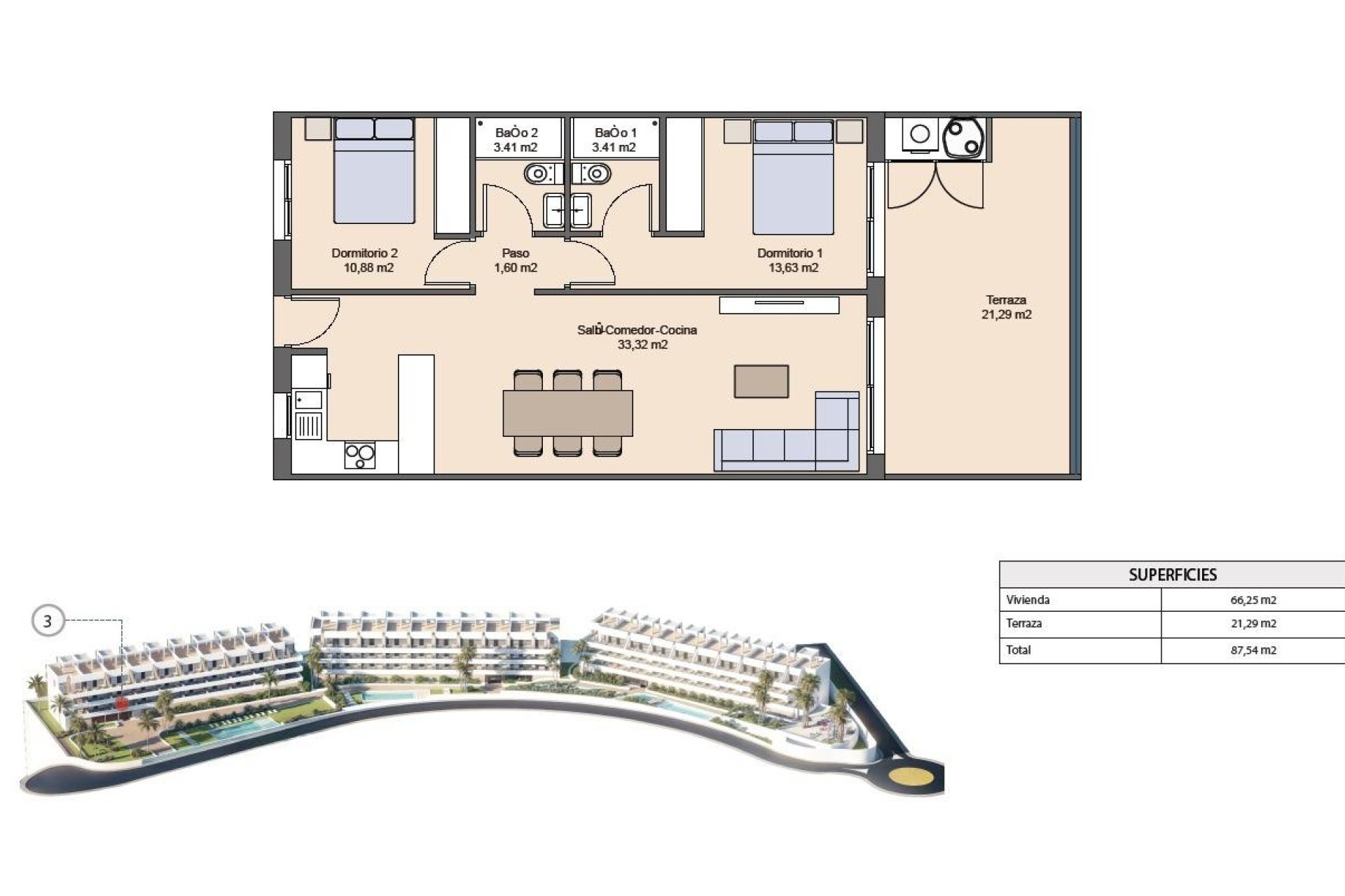 Obra nueva - Piso -
Finestrat - Balcon de finestrat
