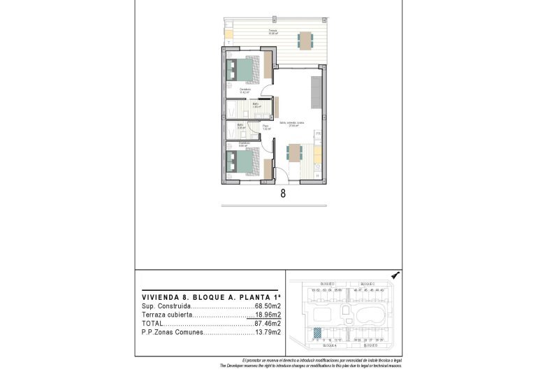 Obra nueva - Piso -
Torre Pacheco - San Cayetano