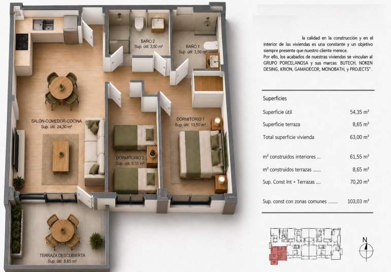 Obra nueva - Piso -
Villajoyosa - Cala de Finestrat