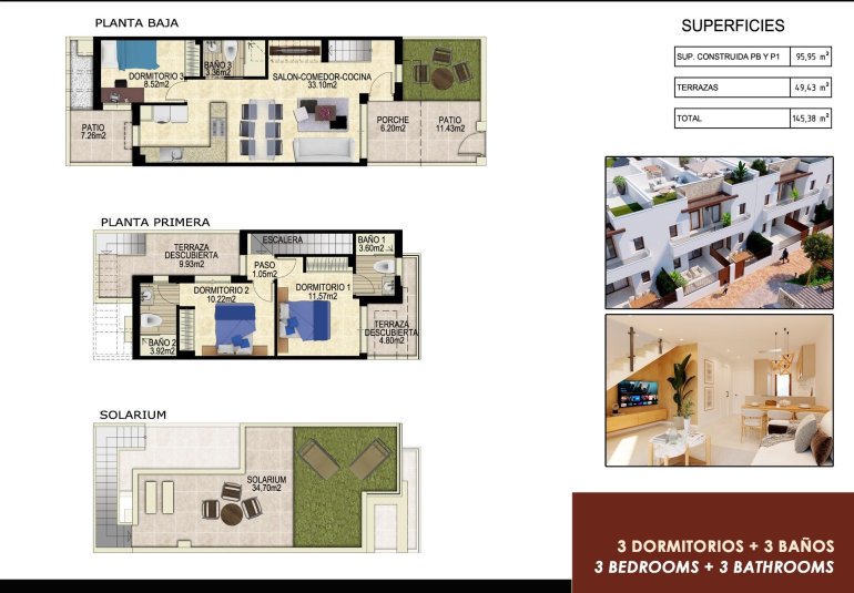 Obra nueva - Town House -
Orihuela - Vistabella Golf