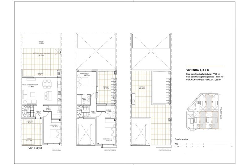 Obra nueva - Town House -
San Javier - pueblo