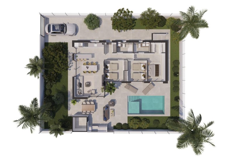 Obra nueva - Villa -
Polop - Alberca