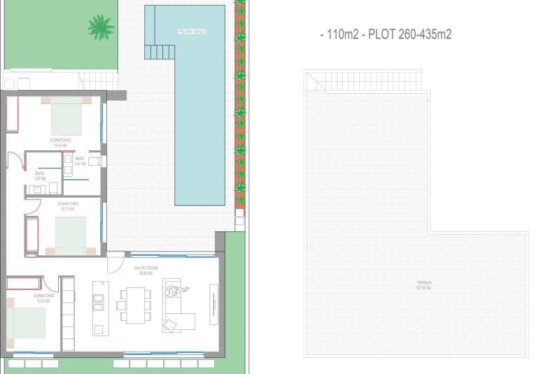 Obra nueva - Villa -
San Javier - Parque del doce