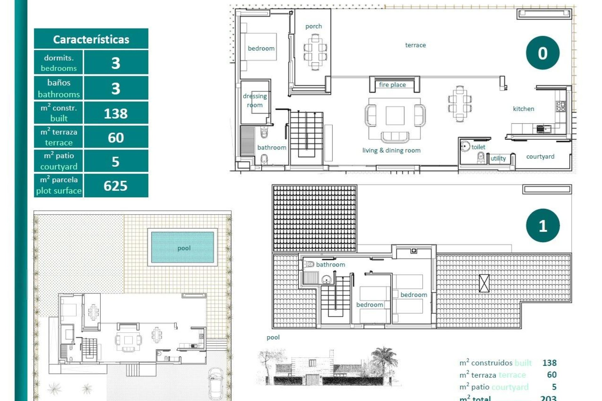 Obra nueva - Villa -
Sucina - Peraleja Golf