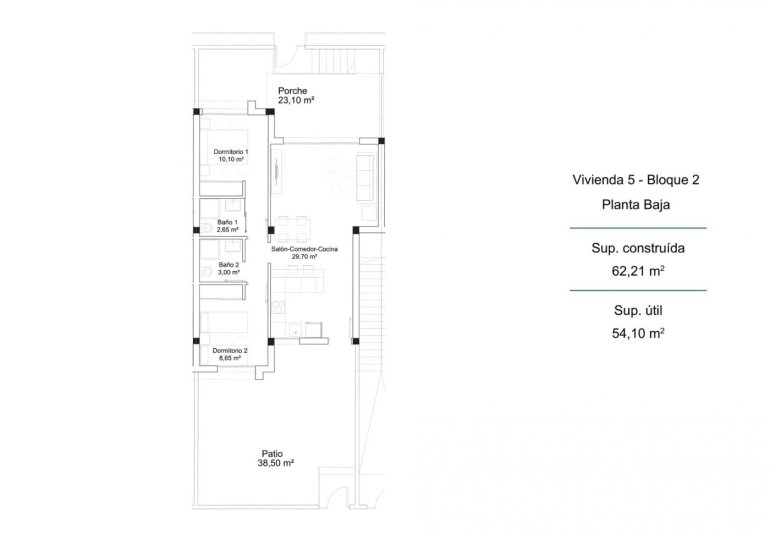 Rynek Pierwotny - Bungalow -
Orihuela Costa - PAU 26