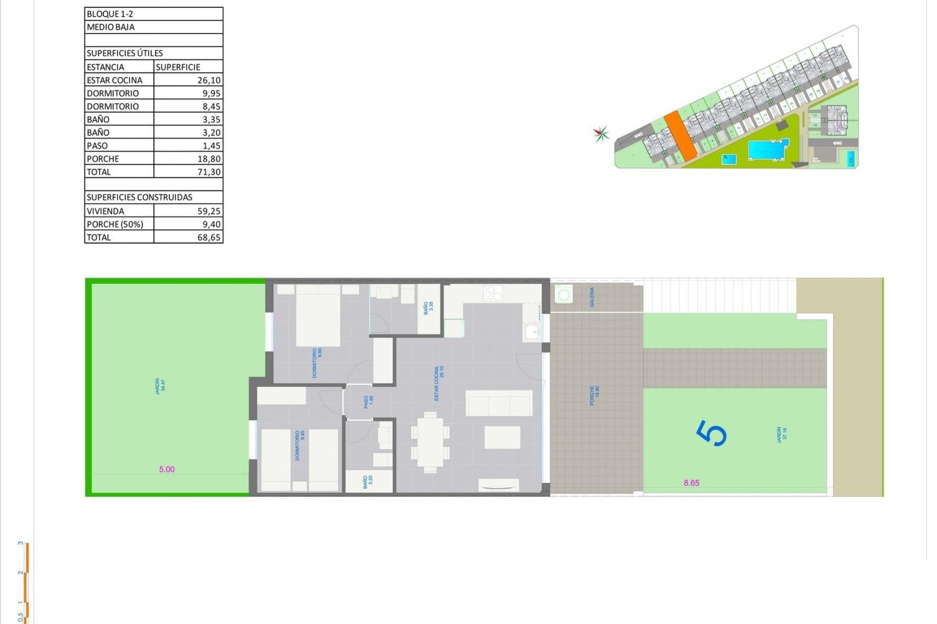 Rynek Pierwotny - Bungalow -
Pilar de la Horadada - pueblo